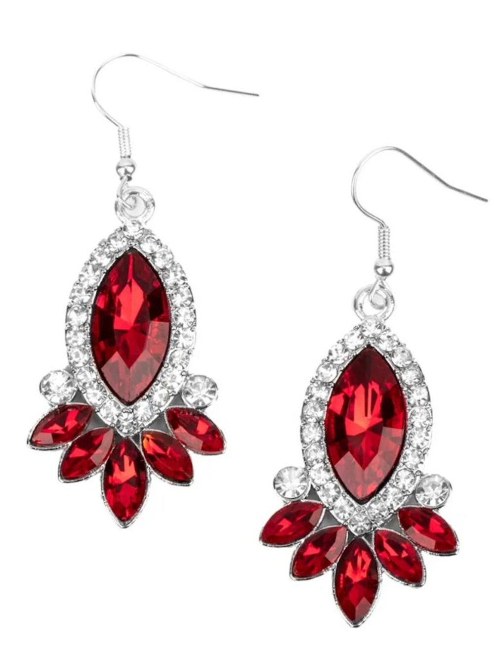 Paparazzi Prismatic Parade Red Earrings
